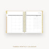 Day Designer 2026-27 weekly planner: Ticking Stripe cover with monthly calendar