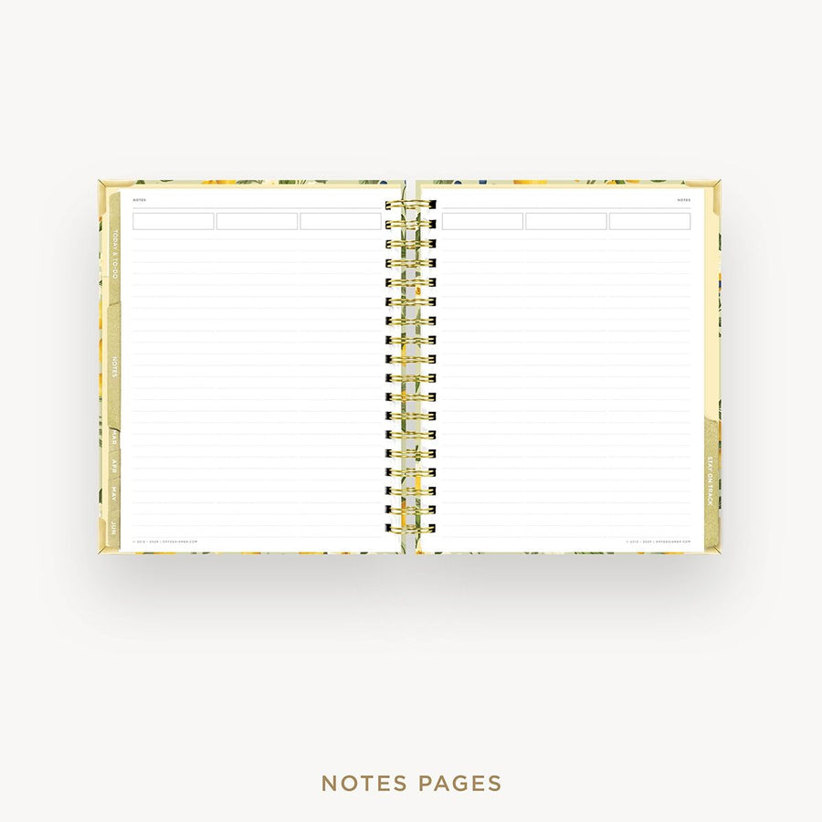 Day Designer 2026-27 weekly planner: Lemon Floral Sage cover with note-taking pages
