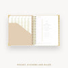 Day Designer 2026-27 weekly planner: Ticking Stripe cover with pocket and gold stickers