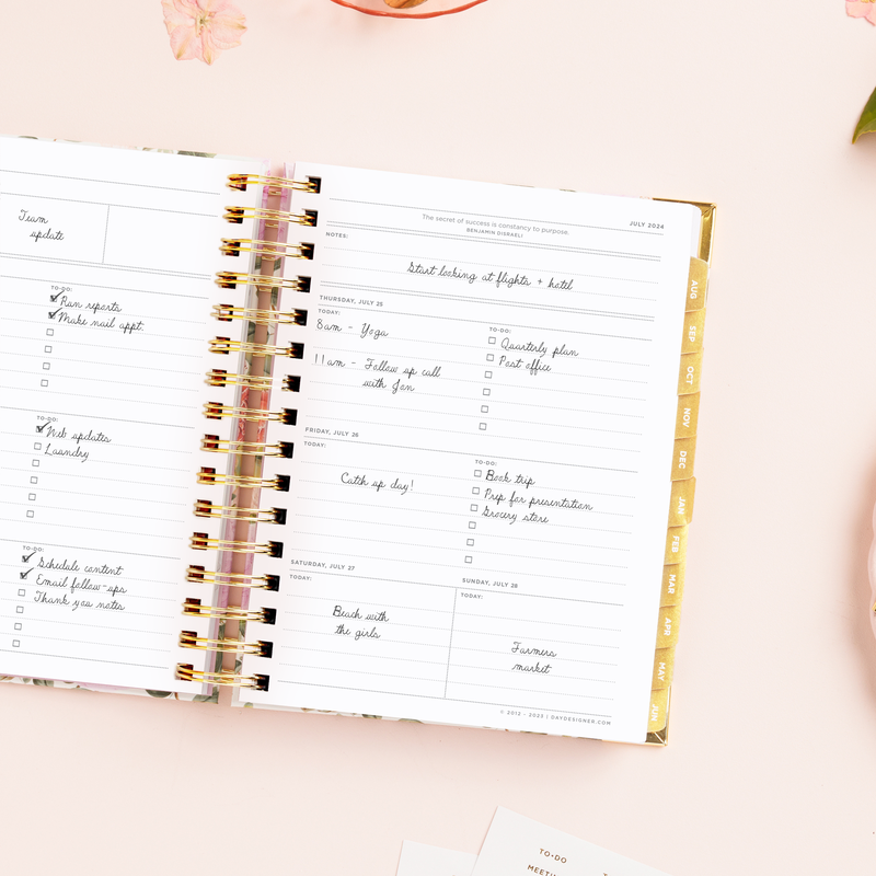 2024-25 Mini Weekly Planner: Camellia