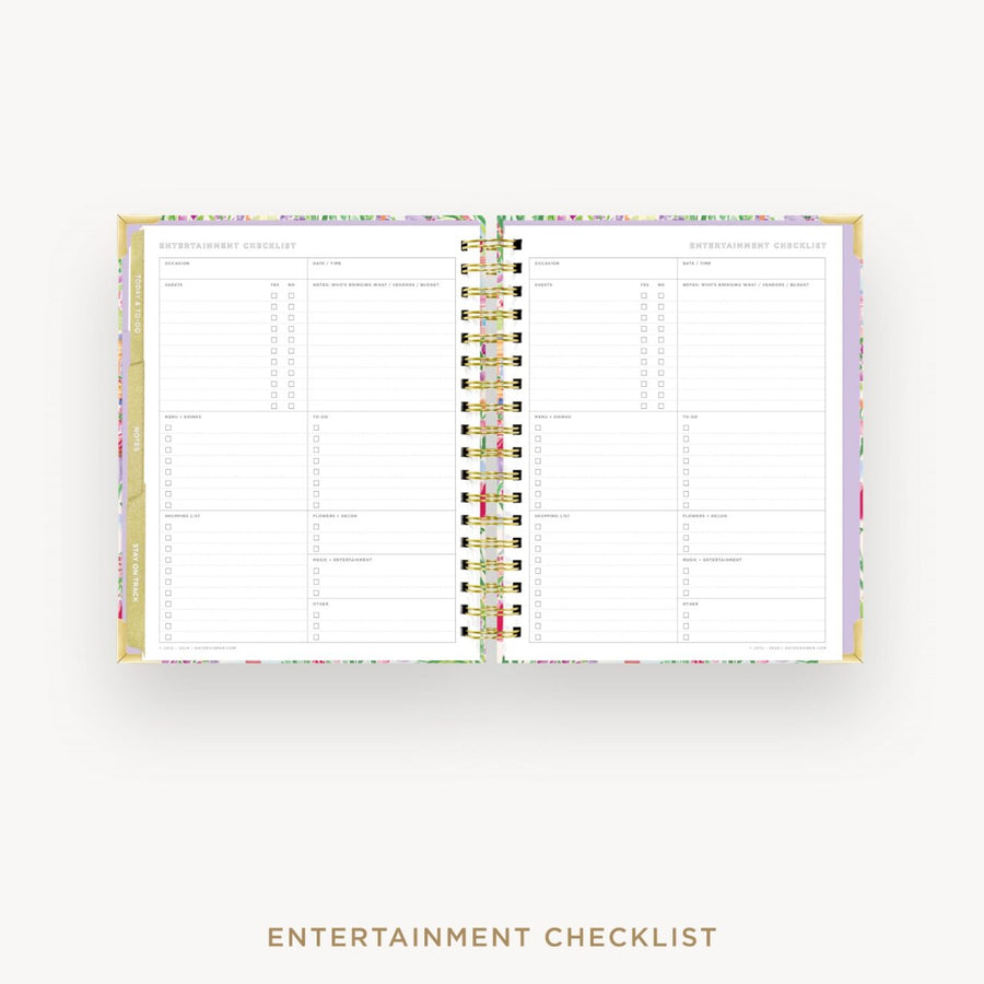 Day Designer 2026-27 weekly planner: Belle Vie cover with entertainment party planner