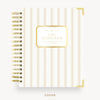 Day Designer 2026-27 weekly planner: Ticking Stripe hard cover, gold wire binding
