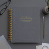 Day Designer 2026 daily planner: charcoal bookcloth beautiful cover agenda book