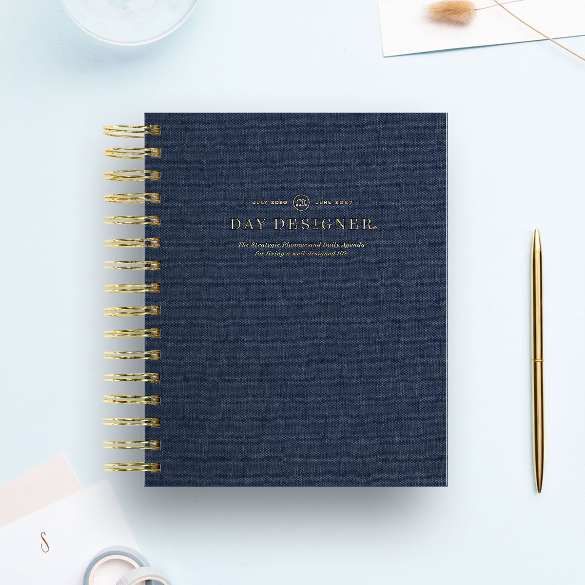 2026-27 Mini Daily Planner: Navy Bookcloth