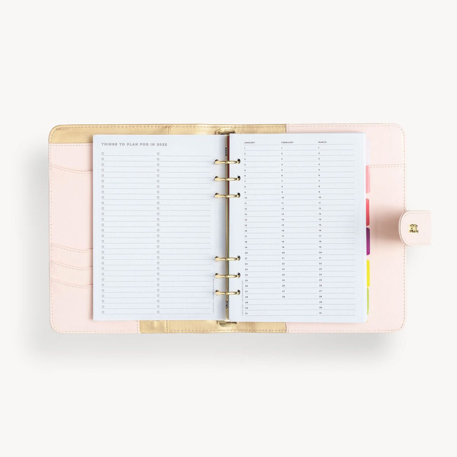 A5 Vegan Leather Planner: Blush