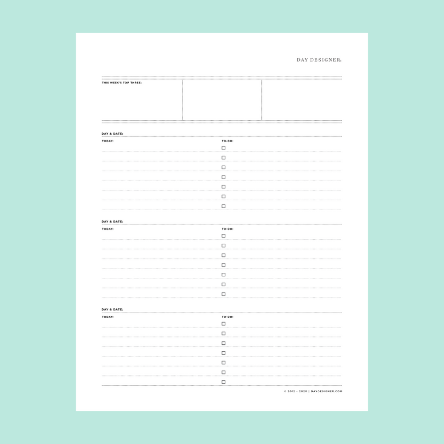 Free Weekly Planner Printable