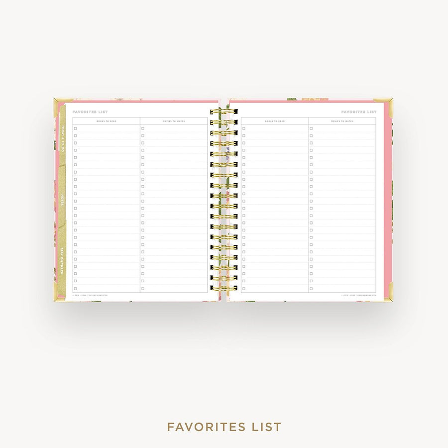 Day Designer 2026-27 weekly planner: Heirloom cover with favorite books and movies pages