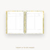 Day Designer 2026-27 weekly planner: Lemon Floral Sage cover with undated daily planning pages