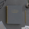 Day Designer 2026 mini daily planner: charcoal bookcloth beautiful cover agenda book