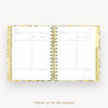 Day Designer 2026-27 mini weekly planner: Lemon Floral Sage cover with undated daily planning pages