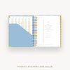 Day Designer 2026-27 weekly planner: Grand Shell cover with pocket and gold stickers
