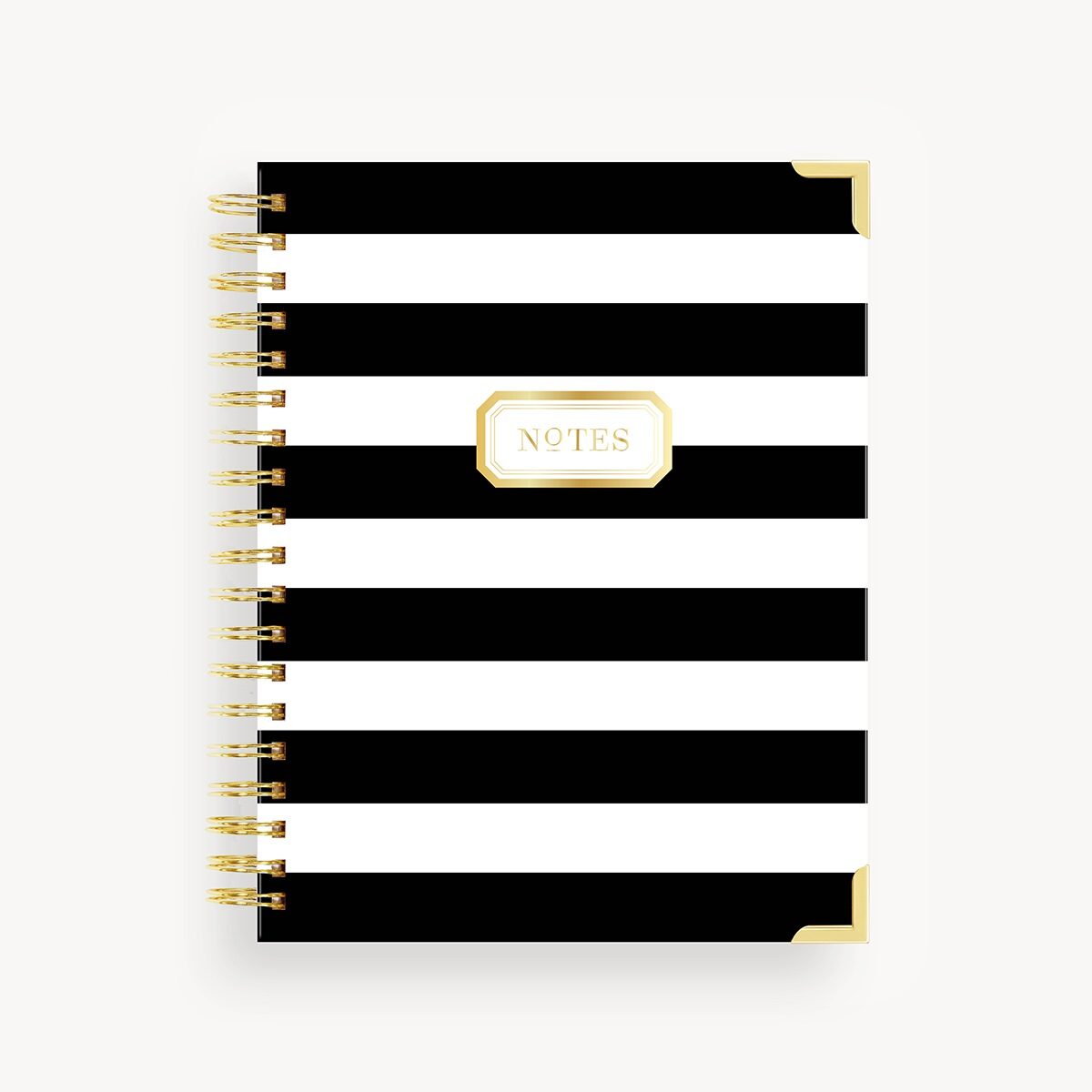 Lined Notebook: Black Stripe