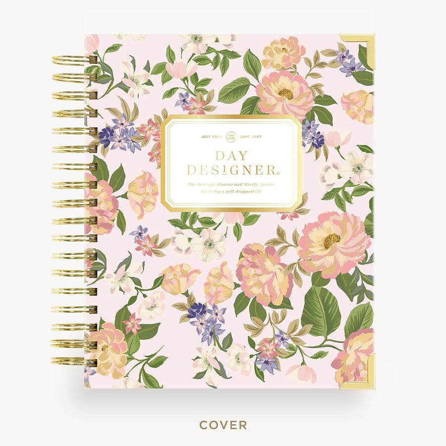 Day Designer 2026-27 weekly planner: Heirloom hard cover, gold wire binding