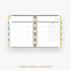 Day Designer 2026-27 weekly planner: Black Stripe cover with monthly calendar