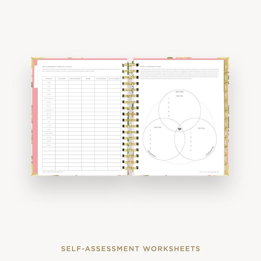 Day Designer 2026-27 weekly planner: Heirloom cover with self assessment worksheet