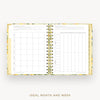 Day Designer 2026-27 mini weekly planner: Lemon Floral Sage cover with ideal week worksheet