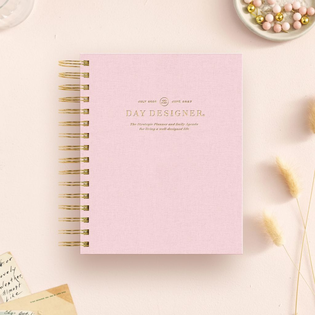 2026-27 Mini Daily Planner: Peony Bookcloth