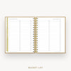 Day Designer 2026-27 mini weekly planner: Caramel Latte cover with bucket list