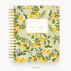 Day Designer 2026-27 weekly planner: Lemon Floral Sage hard cover, gold wire binding