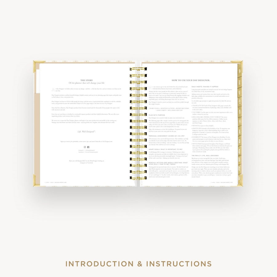 Day Designer 2026-27 weekly planner: Ticking Stripe cover with introduction