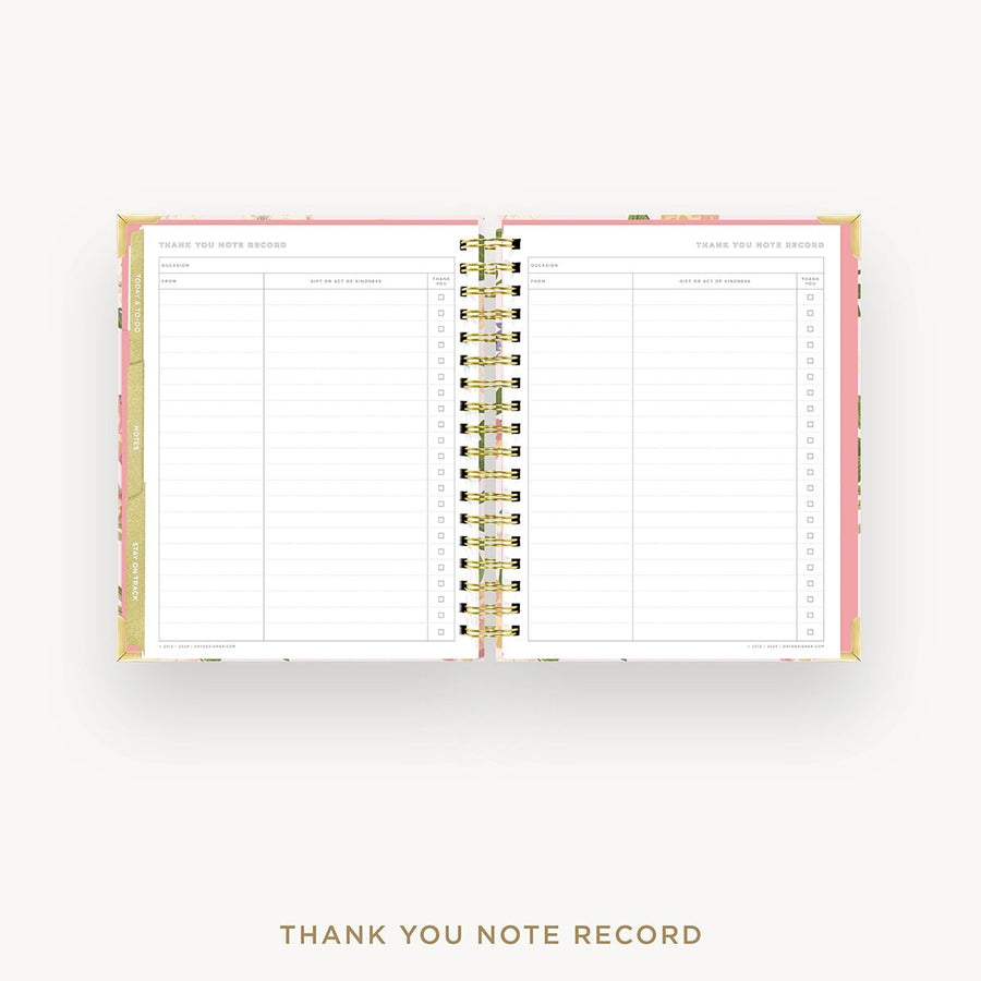 Day Designer 2026-27 weekly planner: Heirloom cover with thank you notes pages