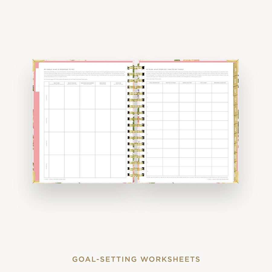 Day Designer 2026-27 weekly planner: Heirloom cover with goals worksheet