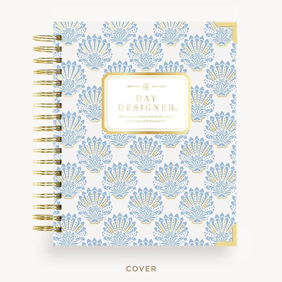 Day Designer 2026-27 weekly planner: Grand Shell hard cover, gold wire binding
