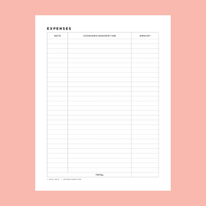 Free Expense Tracker Printable