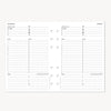A5 Quarterly Planner Inserts: Dated Day on One Page (Q1 2027: Jan-March)