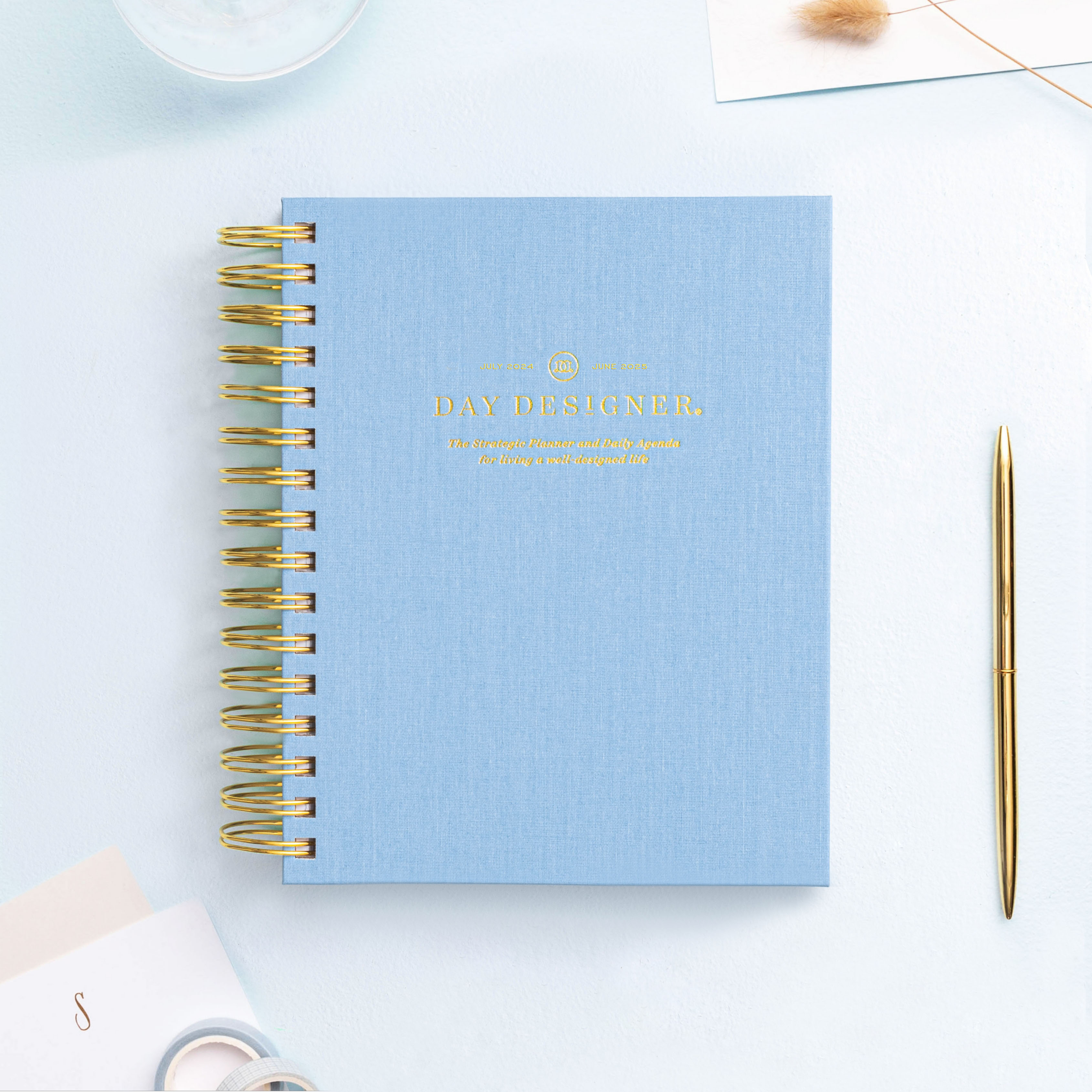 2024-25 Mini Daily Planner: Chambray Bookcloth