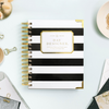 Day Designer 2024-25 mini weekly planner: Black Stripe beautiful cover agenda book