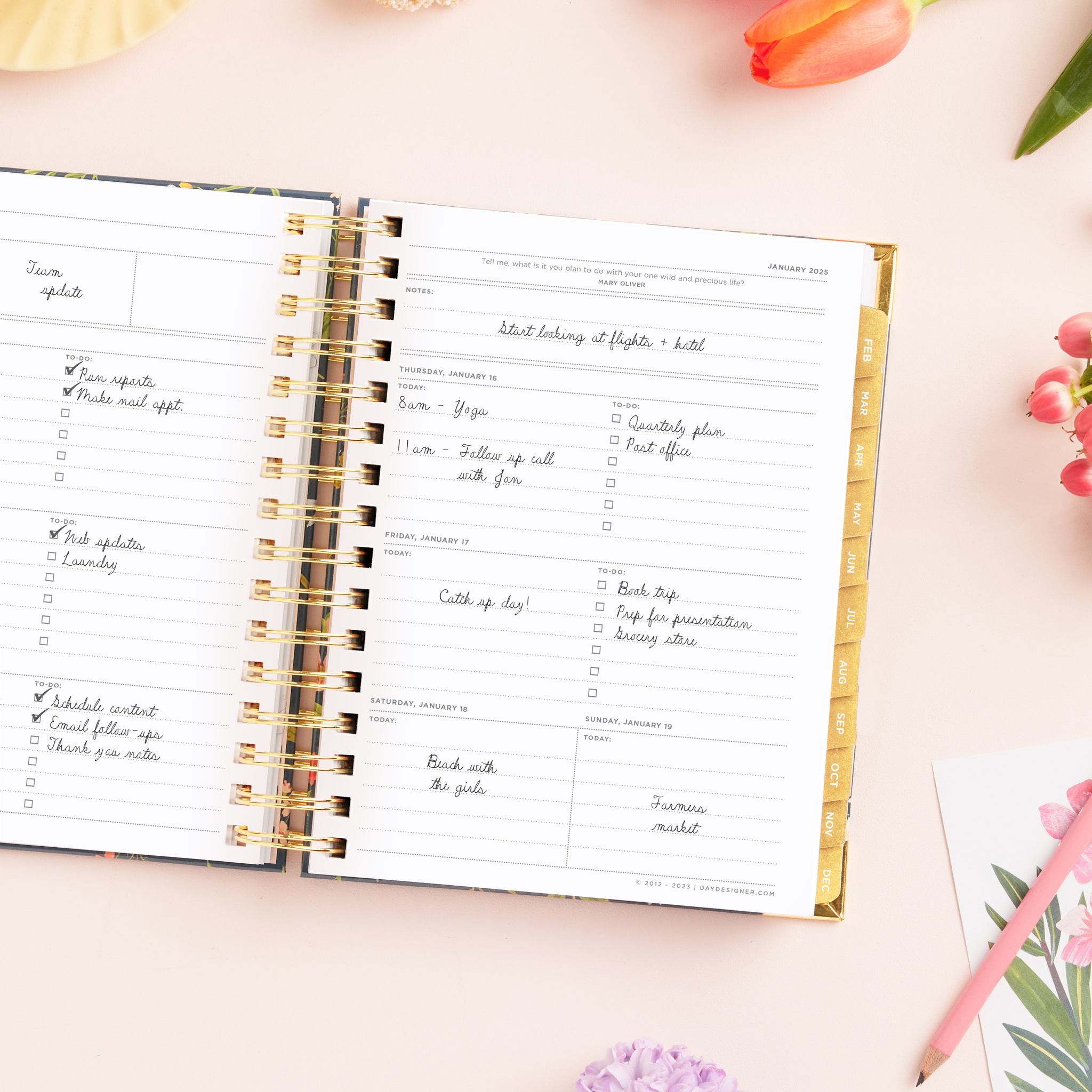 2025 Mini Weekly Planner: Fresh Sprigs