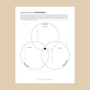 Free Core Values Worksheet Printable