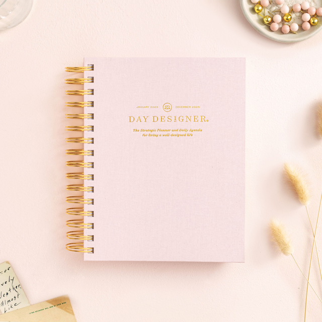 2025 Mini Daily Planner: Peony Bookcloth