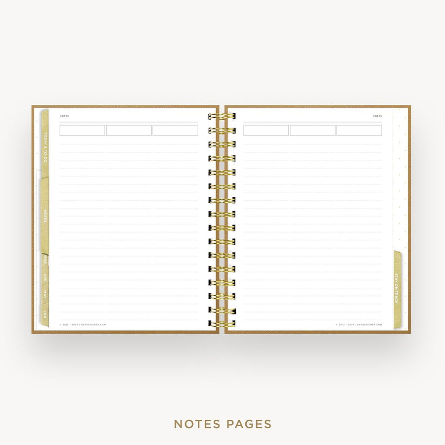 Day Designer 2026-27 mini weekly planner: Caramel Latte cover with note-taking pages
