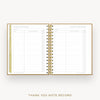 Day Designer 2026-27 mini weekly planner: Caramel Latte cover with thank you notes pages
