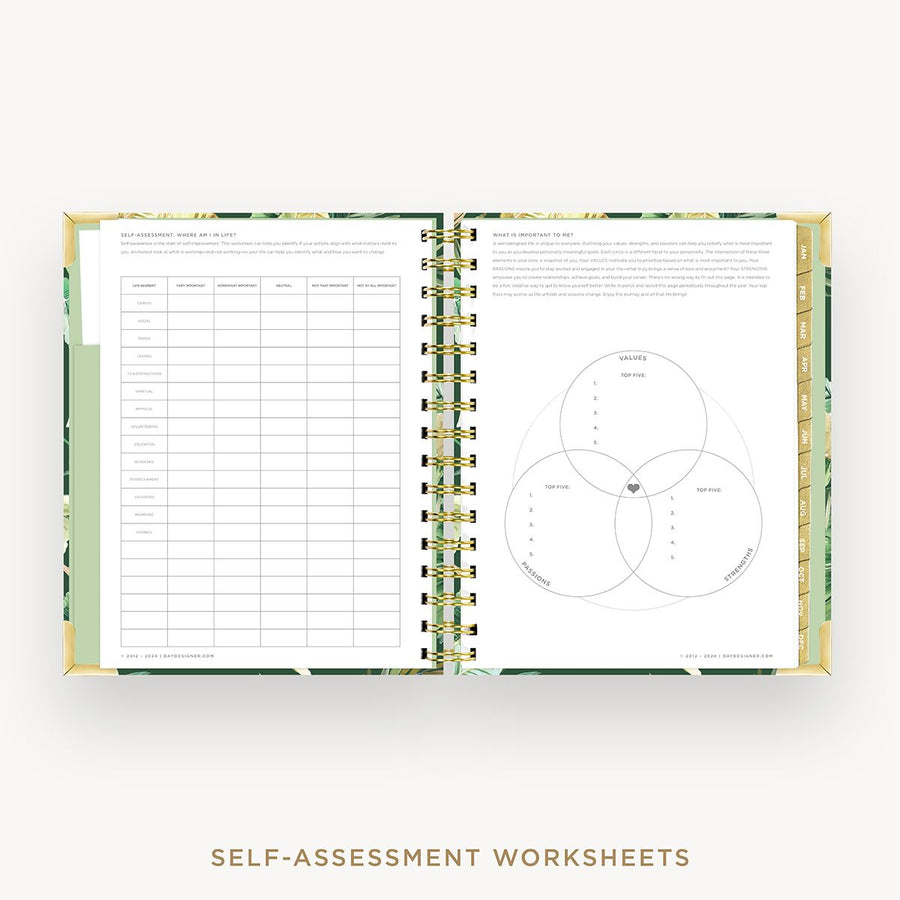 Day Designer 2026 mini weekly planner: st barts cover with self assessment worksheet