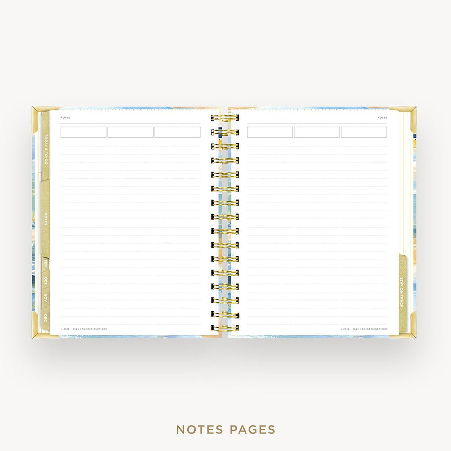 Day Designer 2026 mini weekly planner: sea and sky cover with note-taking pages
