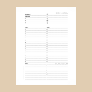 Free A5 Daily Planning Page Printable