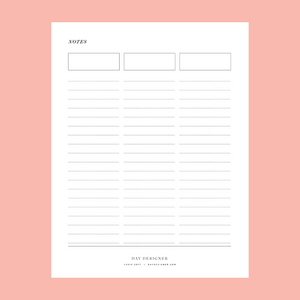 Free Note-Taking Printable