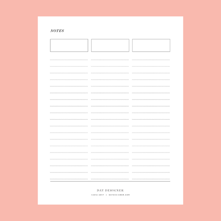 Free Note-Taking Printable