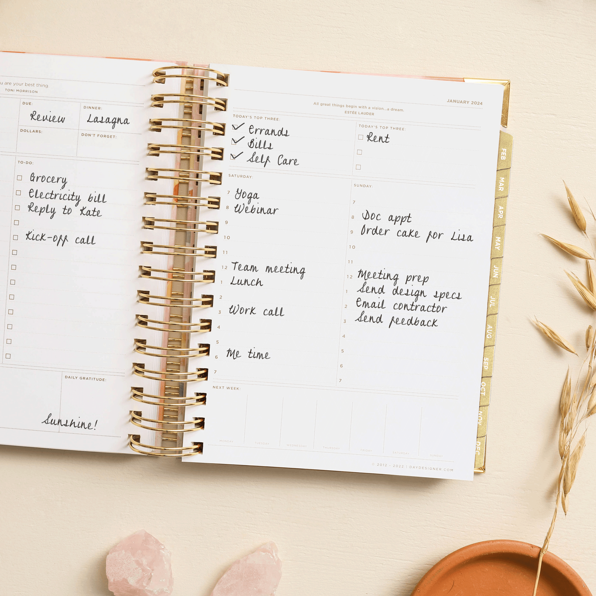 2024 Mini Daily Planner: Sunset