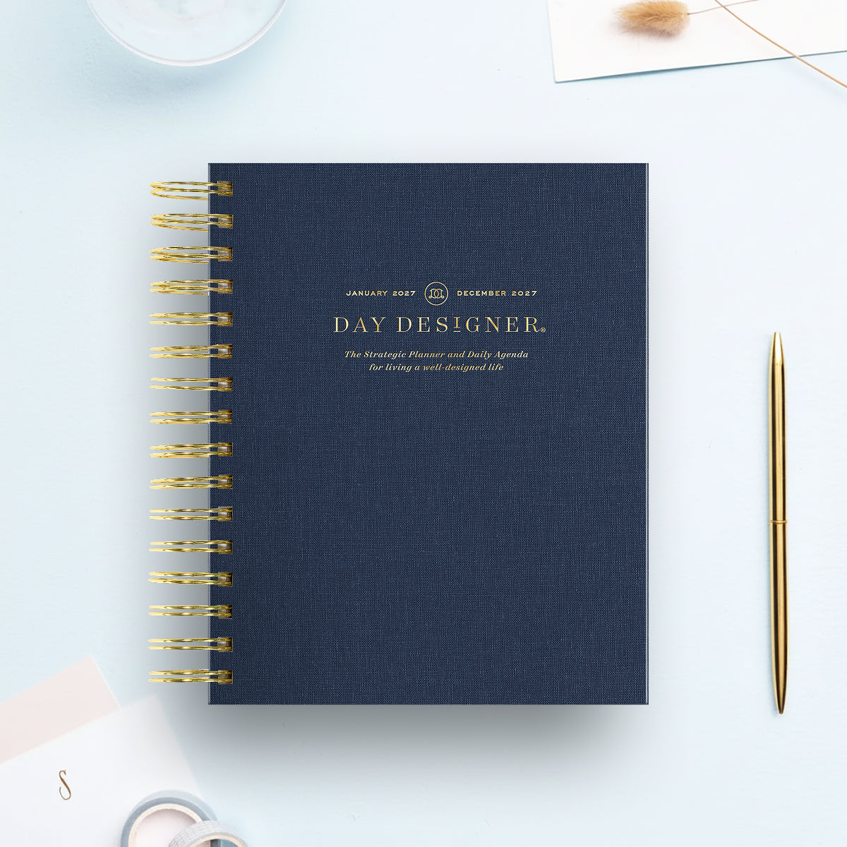 2027 Mini Daily Planner: Navy Bookcloth