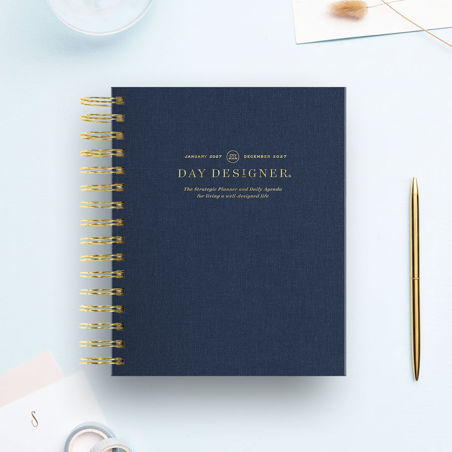 2027 Mini Daily Planner: Navy Bookcloth