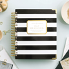 Day Designer 2025 weekly planner: Black Stripe beautiful cover agenda book