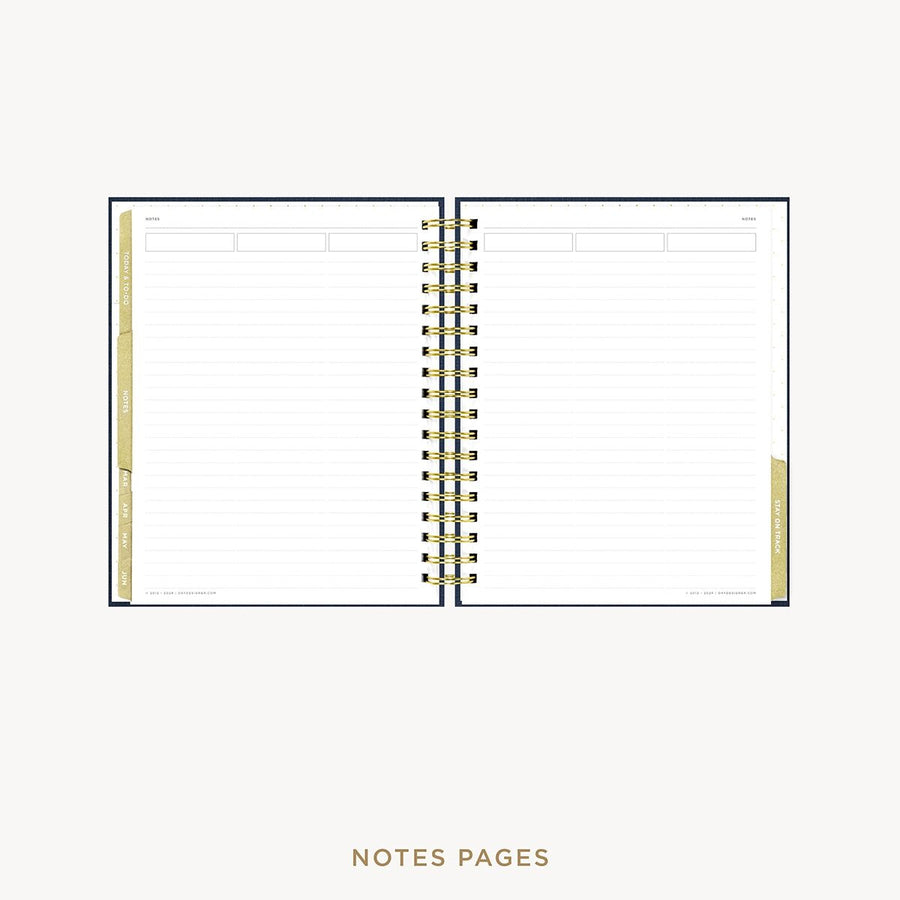 Day Designer 2026-27 weekly planner: Navy Bookcloth cover with note-taking pages