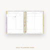 Daily planning page with colorful border on a white background