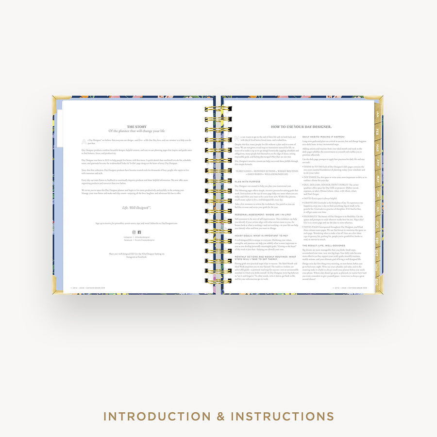Open book with 'Introduction & Instructions' text on a white background