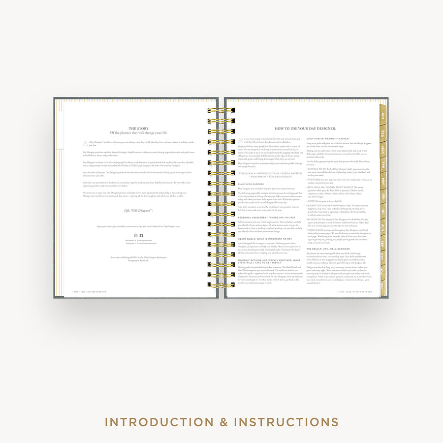 Open book with text on a white background
