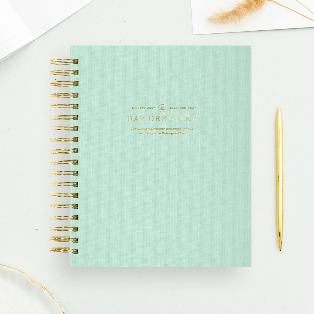 2027 Daily Planner: Sage Bookcloth